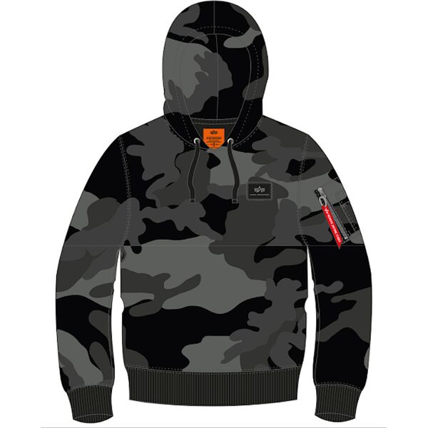 alpha x-fit camo felpa nero multicolore s