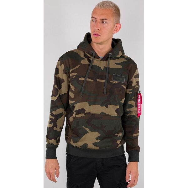 alpha back print camo felpa multicolore m