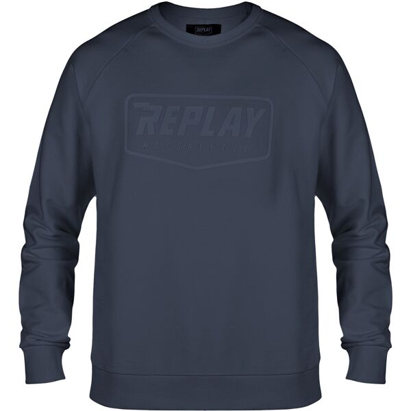 replay logo maglione blu 3xl