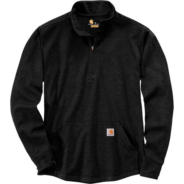 carhartt half zip thermal camicia longsleeve nero s