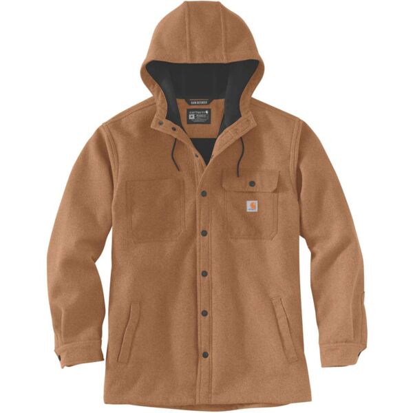 carhartt wind and rain bonded giacca marrone m