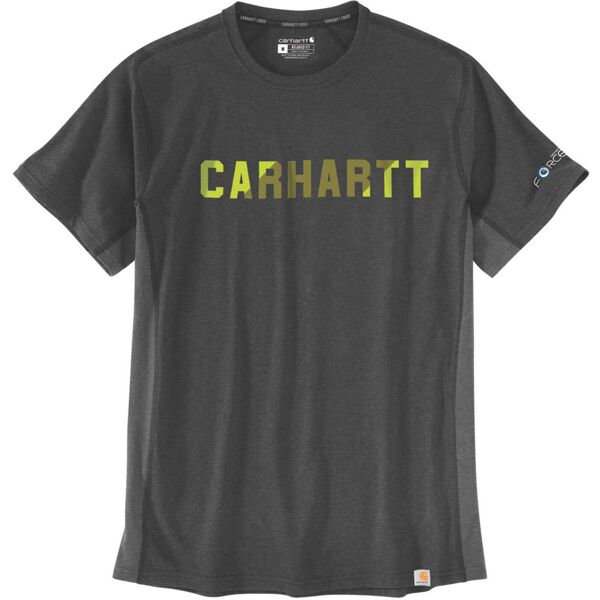 carhartt force flex block logo maglietta grigio l