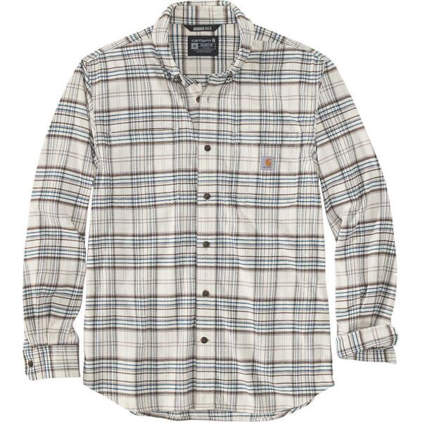 carhartt midweight flannel plaid camicia beige 2xl