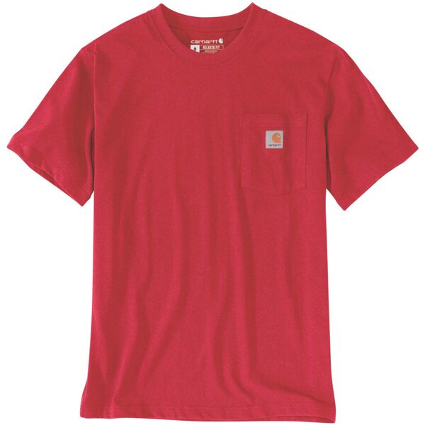 carhartt relaxed fit heavyweight k87 pocket maglietta rosso 2xl