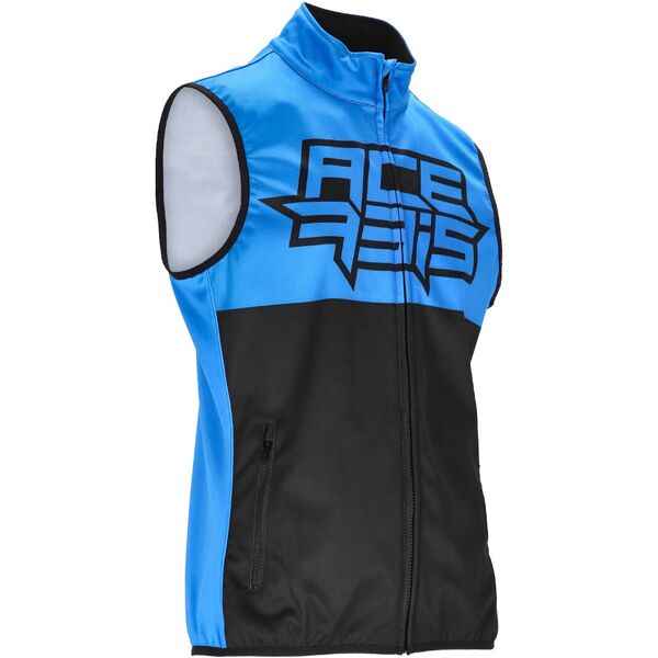 acerbis linear softshell gilet da motocross nero blu 2xl