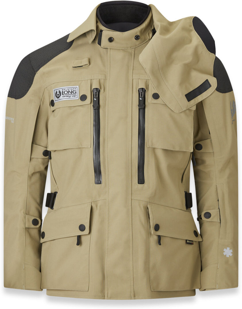 belstaff long way up motorrad textiljacke nero beige 3xl