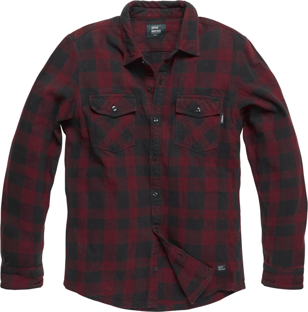 Vintage Industries Globe Heavyweight Camicia Rosso M