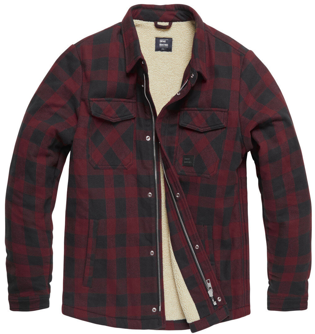 Vintage Industries Heavyweight Sherpa Camicia Rosso L