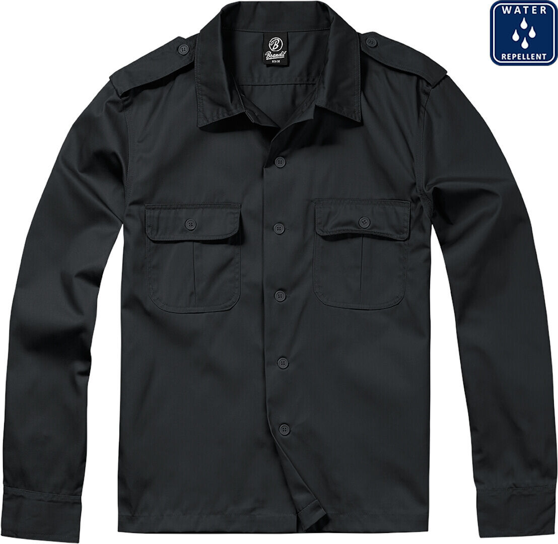 Brandit US Camicia a maniche lunghe Nero XL