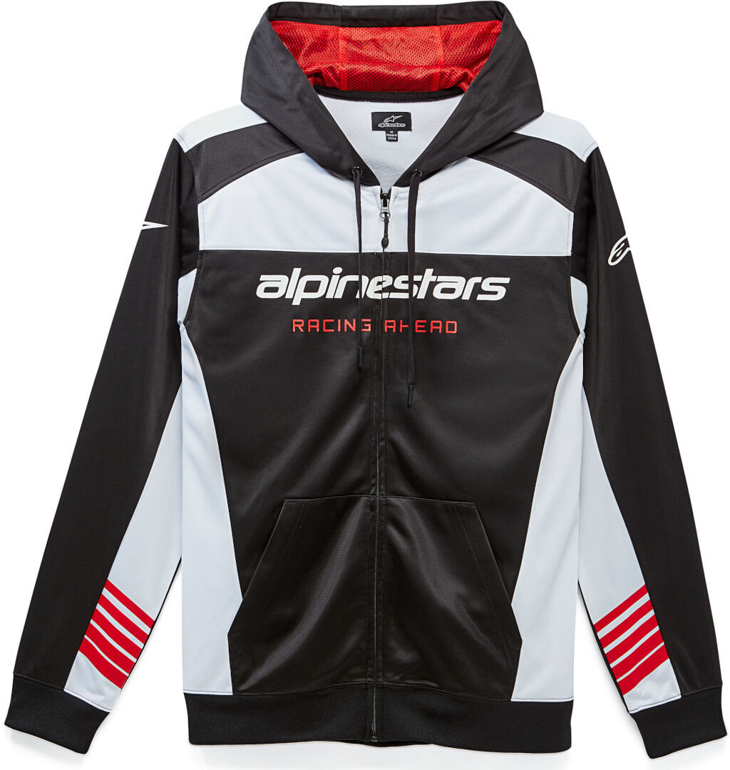 Alpinestars Sessions II Fleece Felpa con cappuccio zip Nero Bianco L