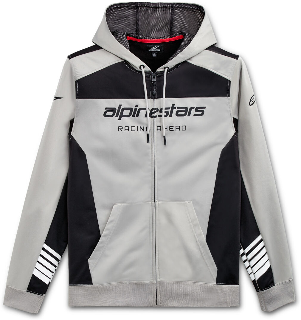 Alpinestars Sessions II Fleece Felpa con cappuccio zip Nero Grigio M