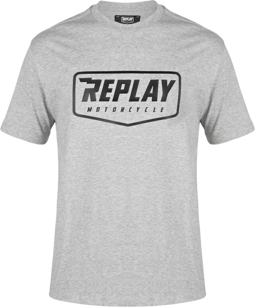 Replay Logo Maglietta Grigio XS