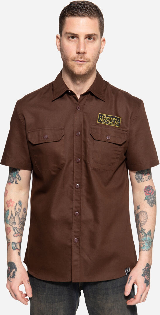 King Kerosin Octane Oils Workwear Camicia Marrone S