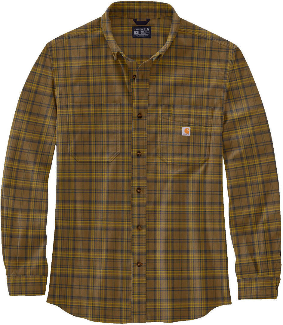 Carhartt Midweight Flannel Plaid Camicia Marrone S