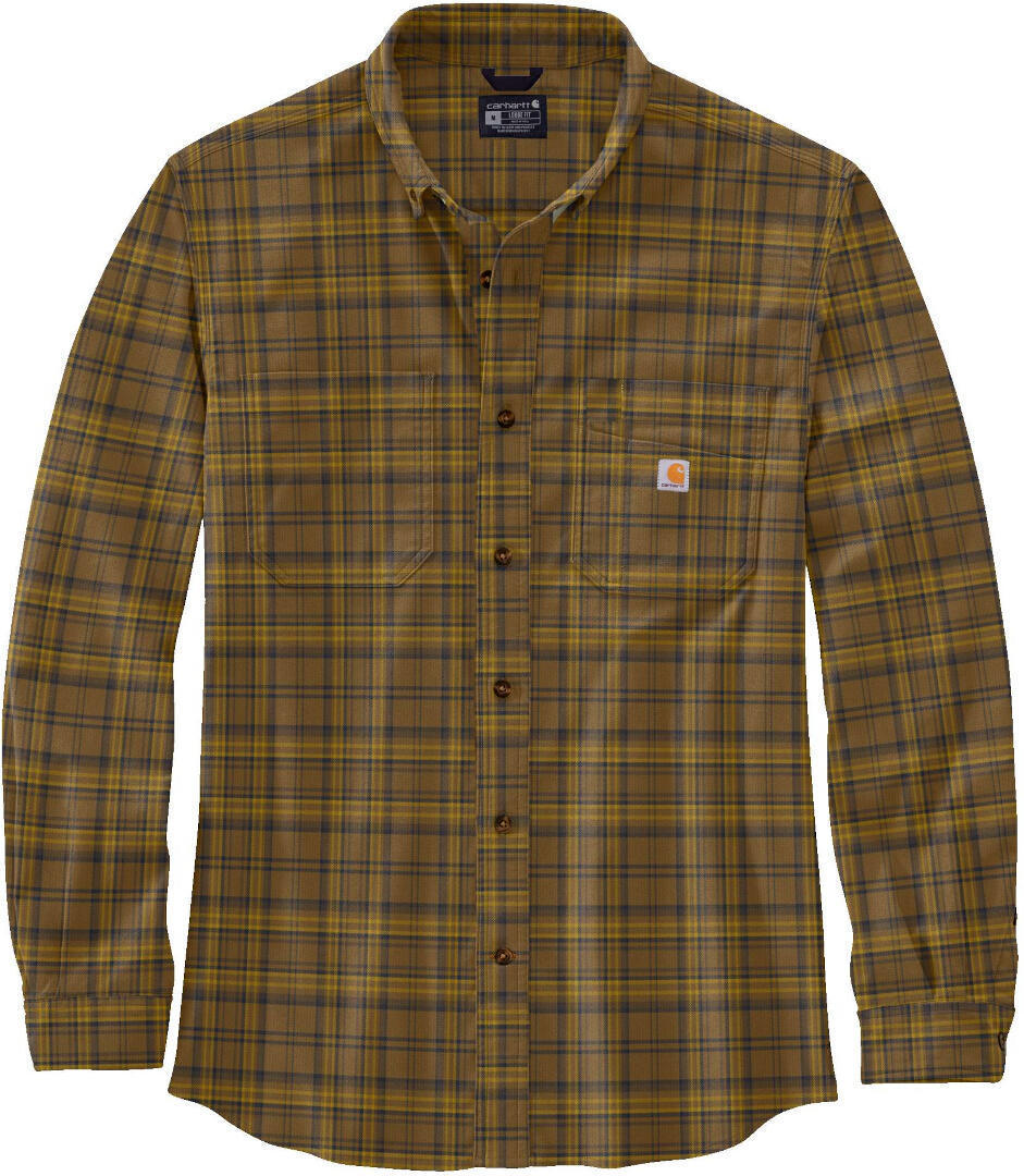 Carhartt Midweight Flannel Plaid Camicia Marrone M