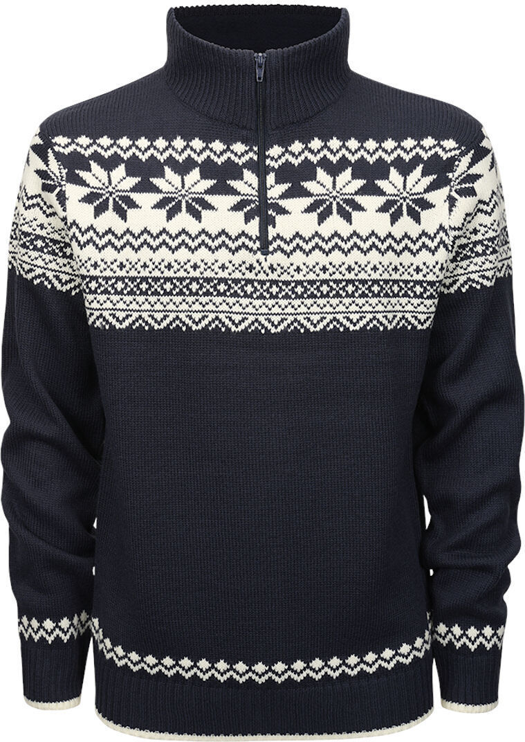 Brandit Troyer Norweger Pullover Bianco Blu S