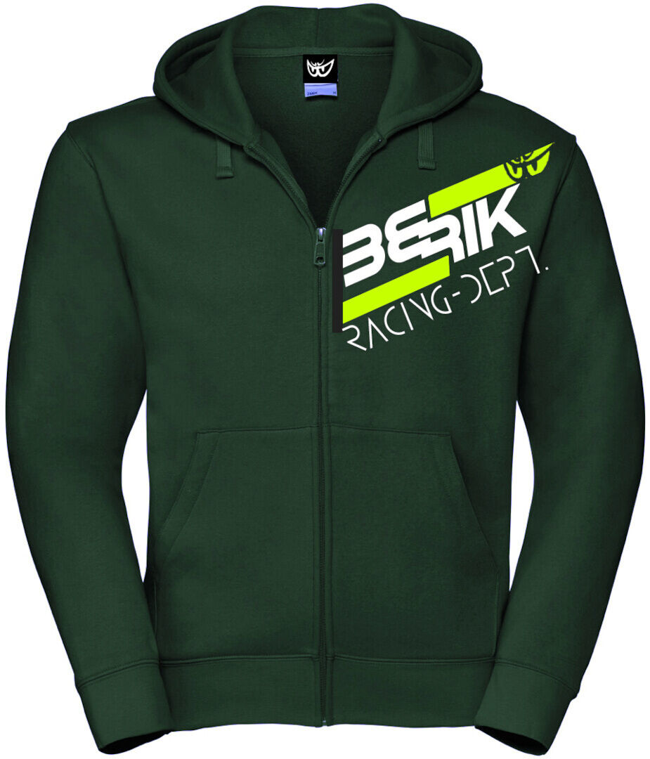 Berik Racing Felpa con cappuccio con zip Bianco Verde 2XL