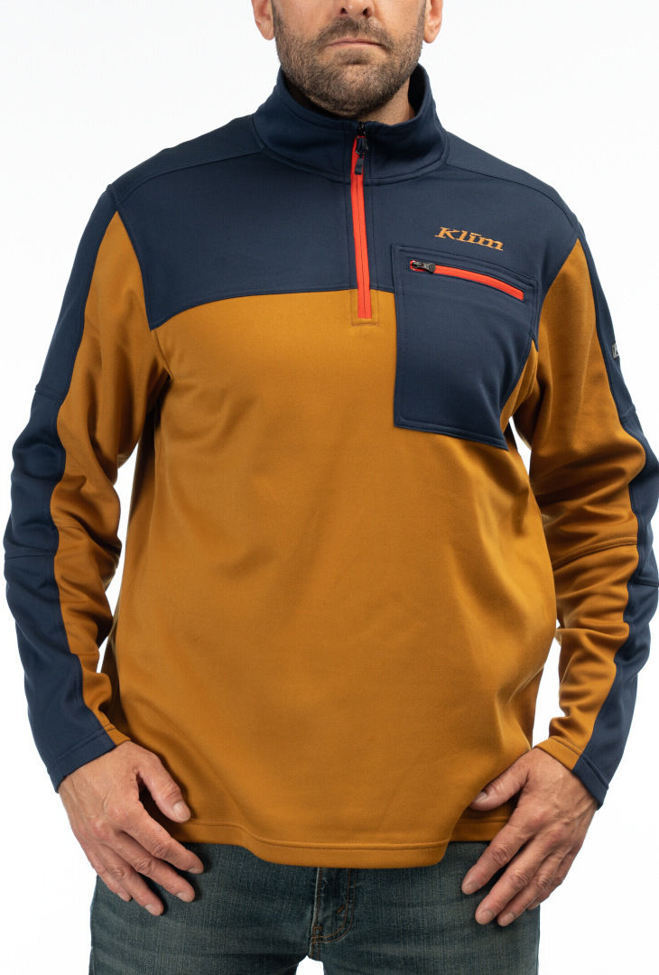 Klim Glacier Pullover con zip 1/4 Rosso Blu Giallo Marrone Oro M