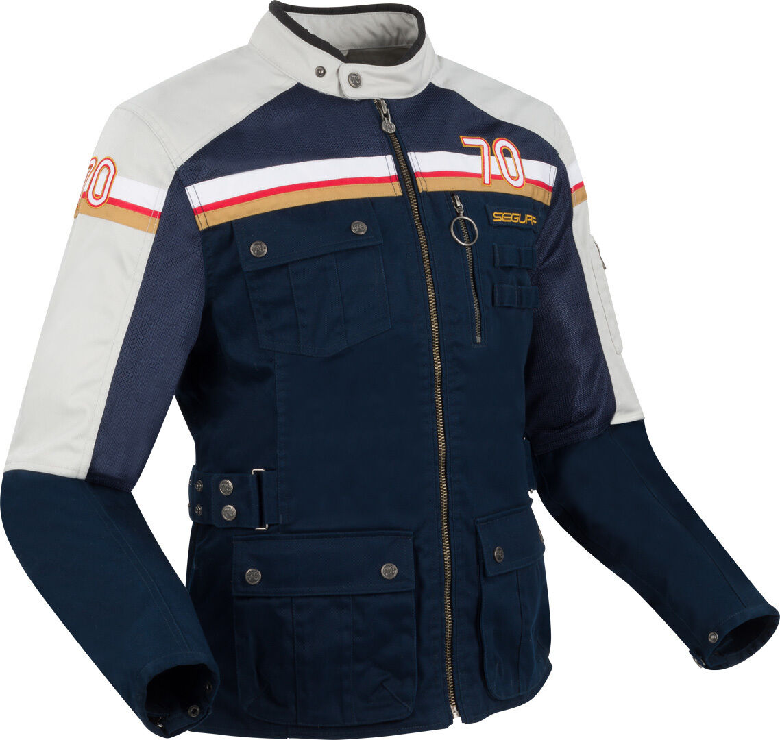 Segura Mojo Giacca tessile moto Grigio Blu 4XL