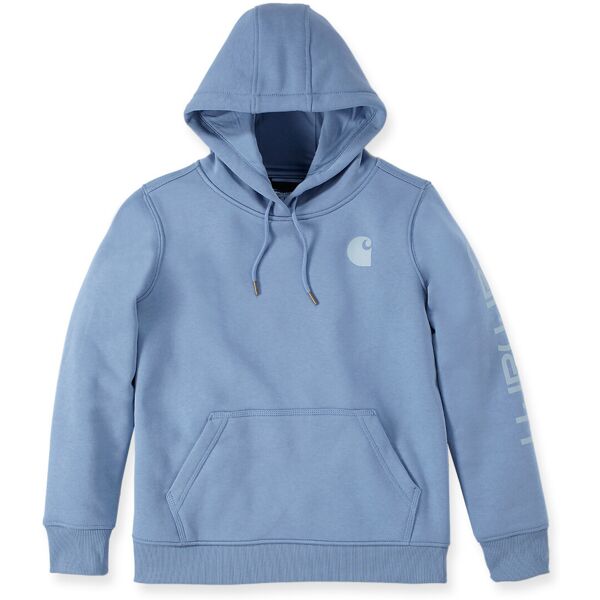 carhartt clarksburg logo felpa con cappuccio da donna blu s