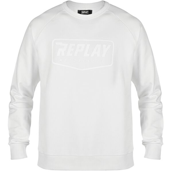 replay logo maglione bianco 2xl