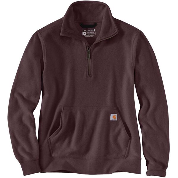 carhartt midweight half zip felpa donna porpora xl