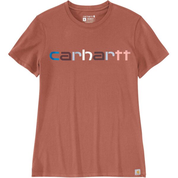 carhartt relaxed fit lightweight multi color logo graphic t-shirt donna marrone xl