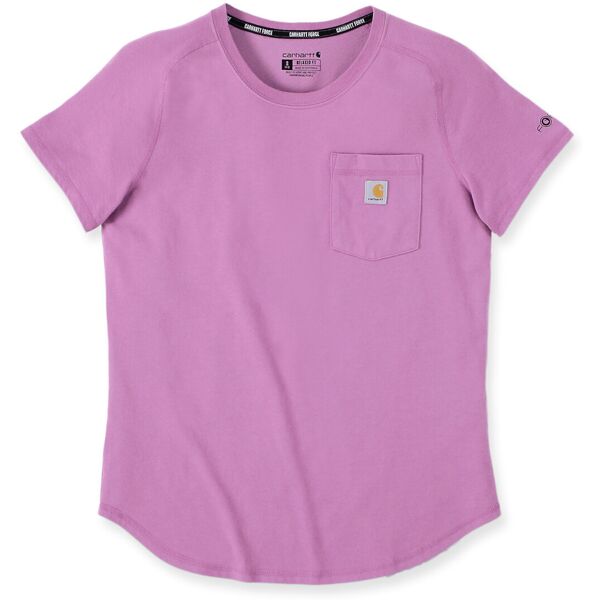 carhartt force relaxed fit midweight pocket t-shirt donna rosa m