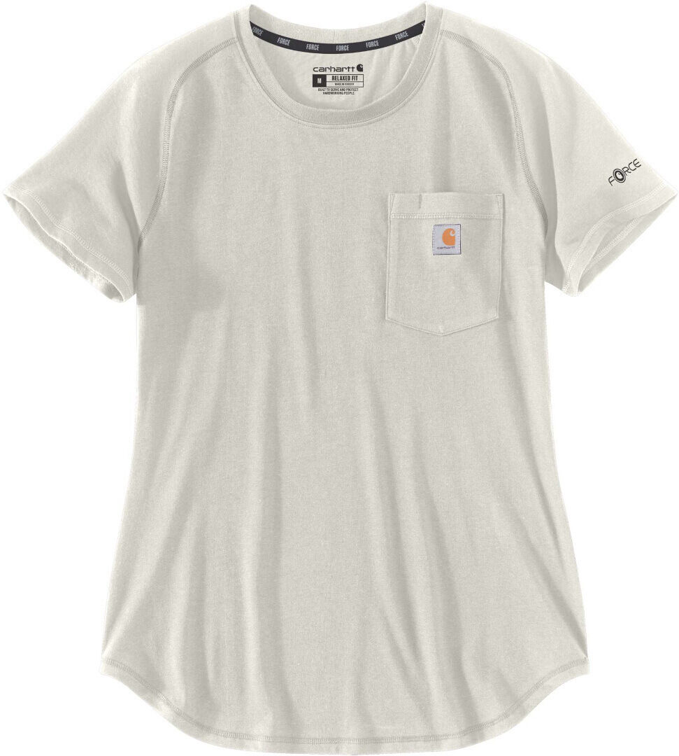 carhartt force relaxed fit midweight pocket t-shirt donna beige xs