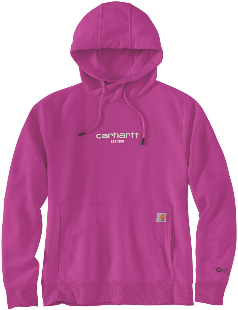 carhartt force relaxed fit lightweight graphic felpa con cappuccio da donna rosa m