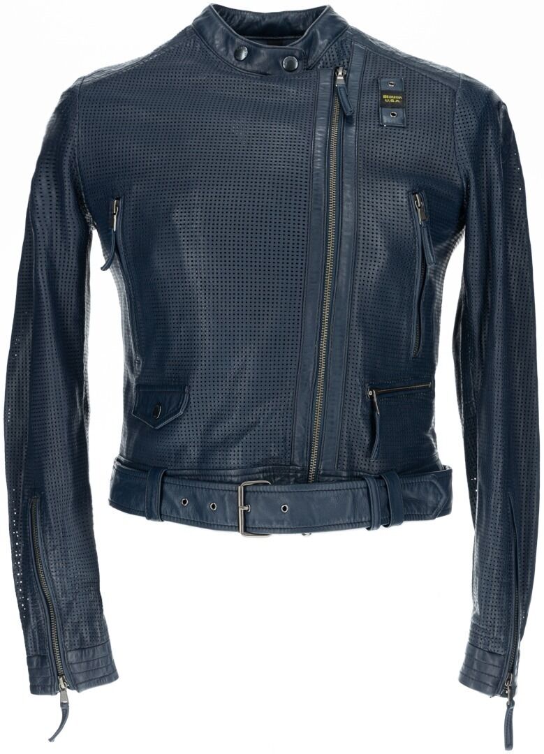 Blauer USA Moore Giacca in pelle perforata Ladies Blu L