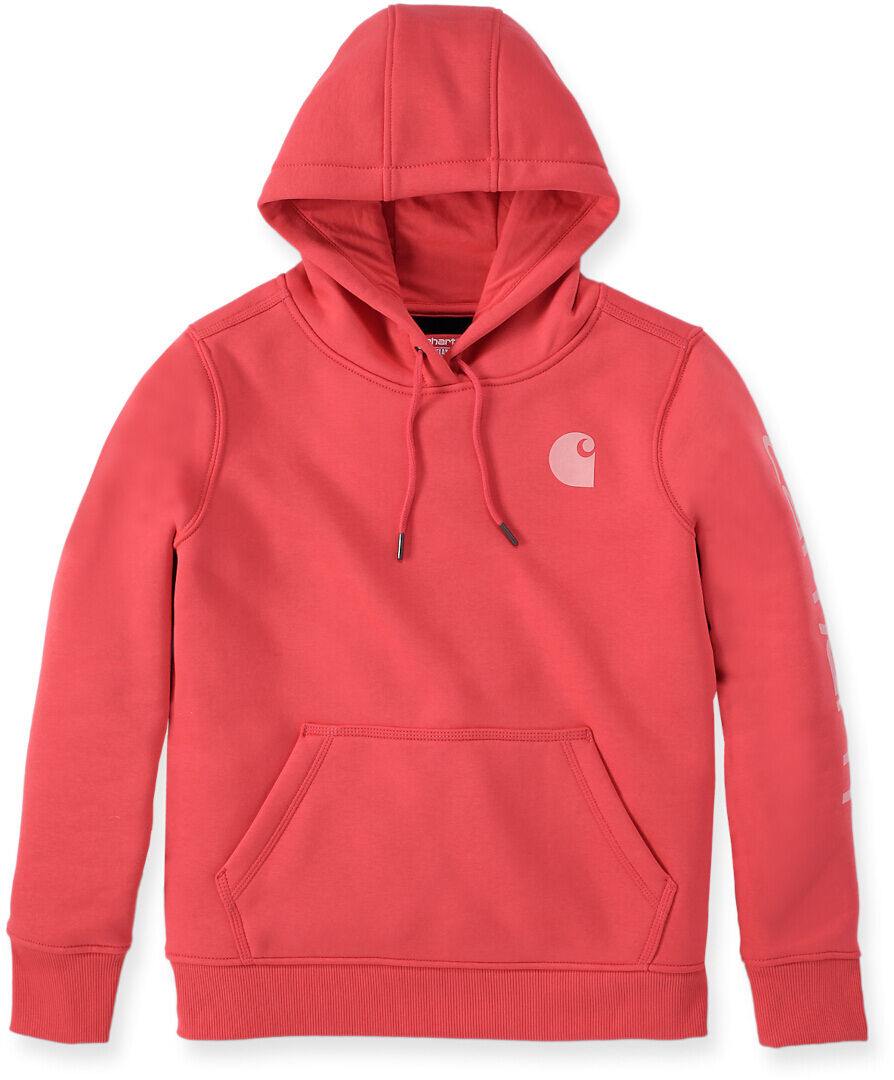 Carhartt Clarksburg Logo Felpa con cappuccio da donna Rosso XS