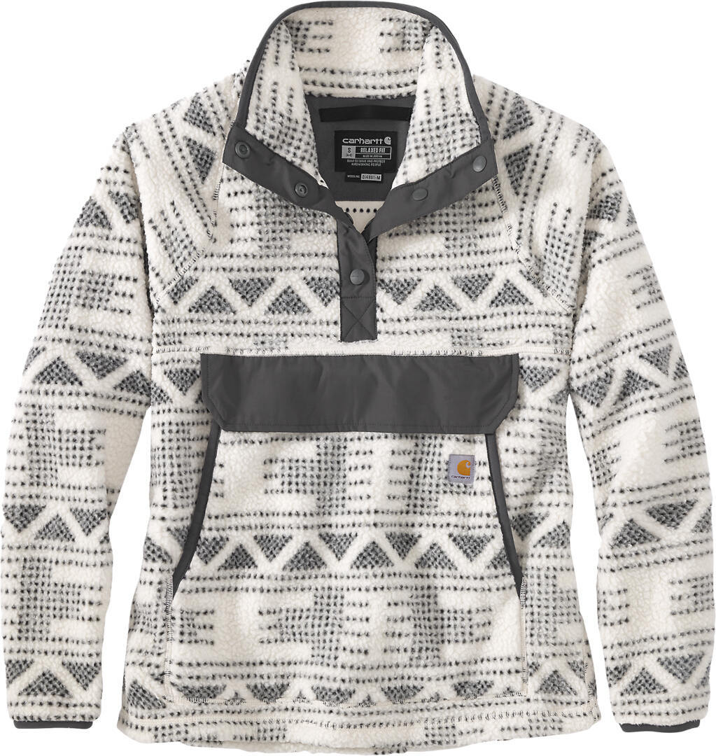 Carhartt Relaxed Fit Fleece Pullover da donna Nero Bianco XS