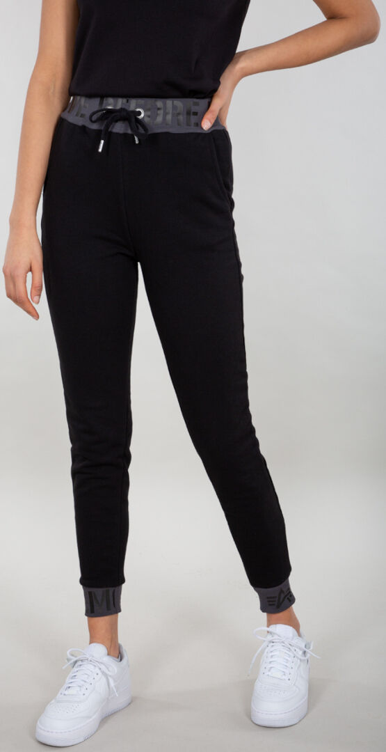 Alpha RBF Rib Pantaloni della tuta da donna Nero Grigio M