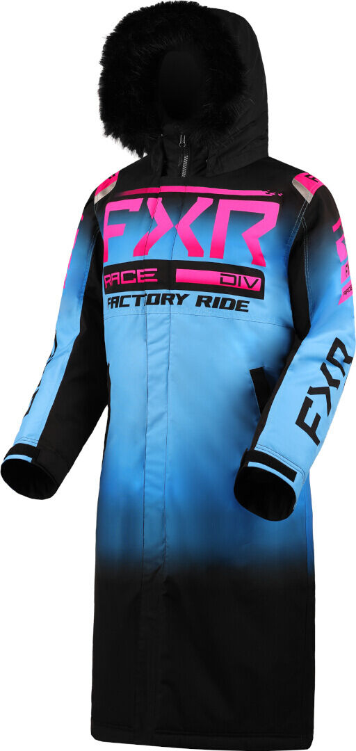 FXR Warm-Up 2023 Cappotto da donna per motoslitta Nero Blu XL