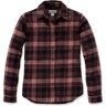 Carhartt Hamilton Ladies Flannel Camicia Nero Rosso XS