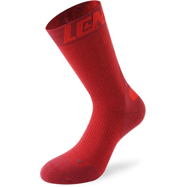 lenz 7.0 mid merino compression calzini rosso 45 46 47
