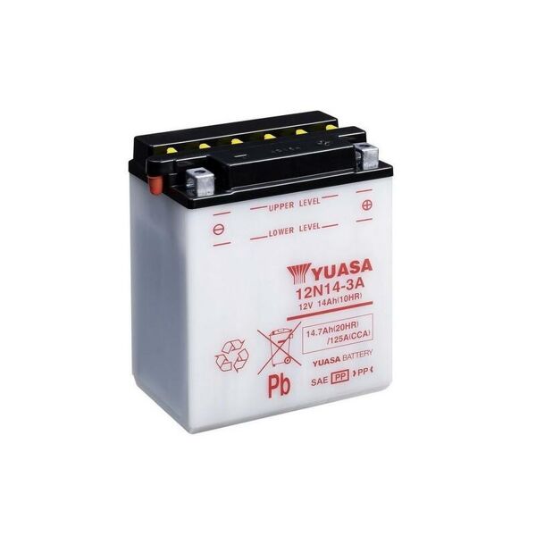 yuasa batteria  convenzionale senza acid pack - 12n14-3a batteria senza pacco acido