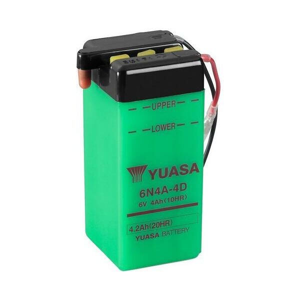 yuasa batteria  convenzionale senza acid pack - 6n4a-4d batteria senza pacco acido