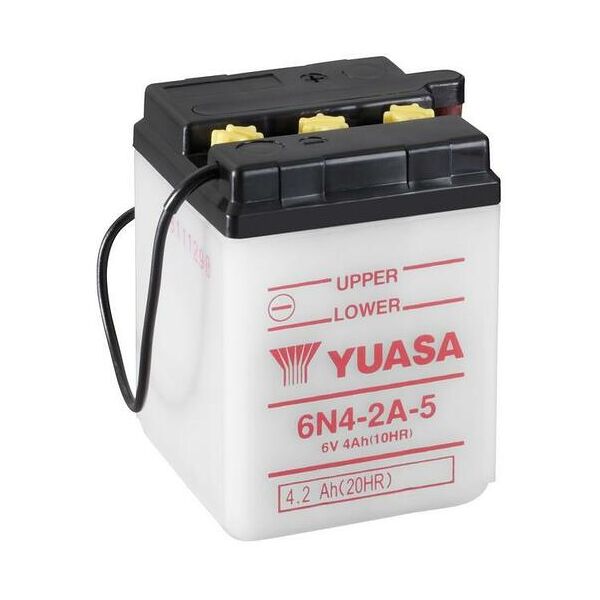 yuasa batteria  convenzionale senza acid pack - 6n4-2a-5 batteria senza pacco acido