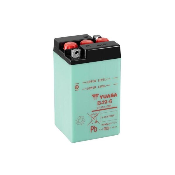 yuasa batteria  convenzionale senza acid pack - b49-6 batteria senza pacco acido