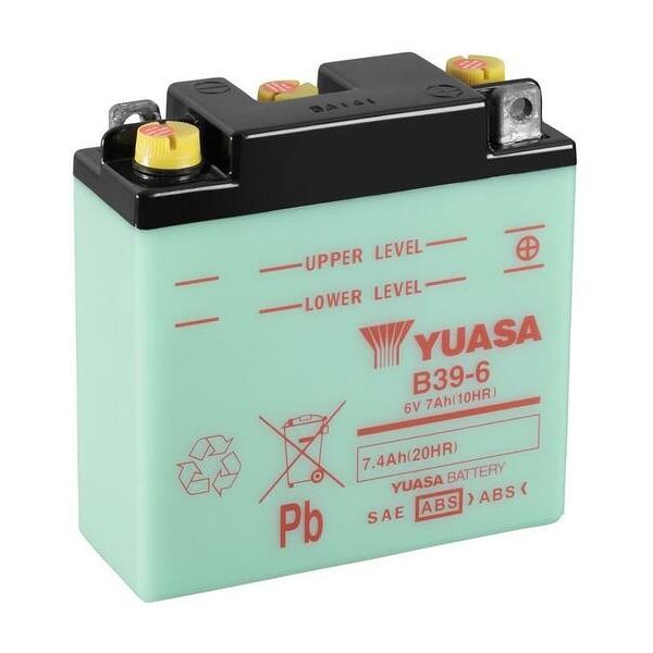 yuasa batteria  convenzionale senza acid pack - b39-6 batteria senza pacco acido