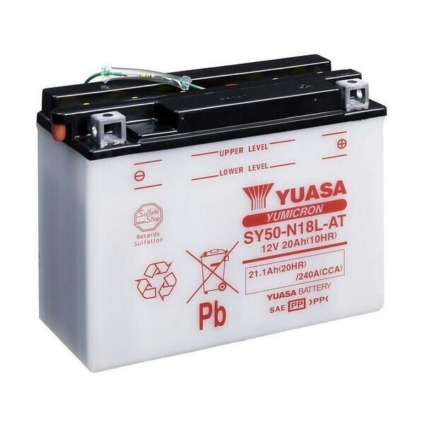 yuasa batteria  convenzionale senza acid pack - sy50-n18l-at batteria senza pacco acido