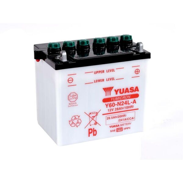 yuasa batteria  convenzionale senza acid pack - y60-n24l-a batteria senza pacco acido