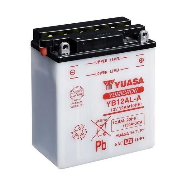 yuasa batteria  convenzionale senza acid pack - yb12al-a batteria senza pacco acido