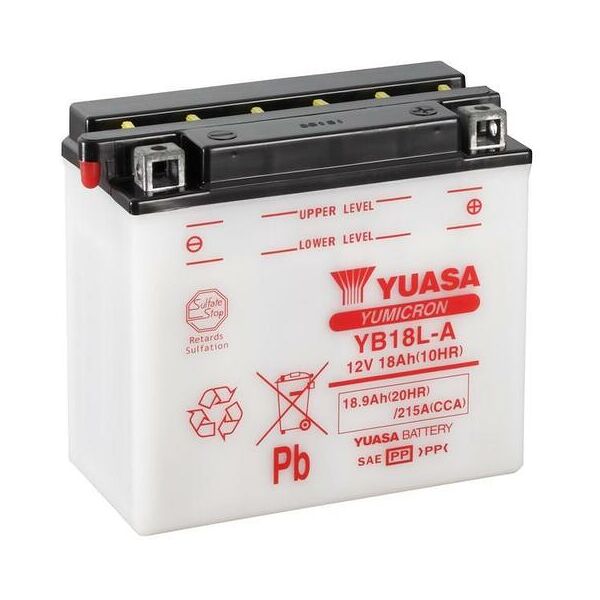 yuasa batteria  convenzionale senza acid pack - yb18l-a batteria senza pacco acido