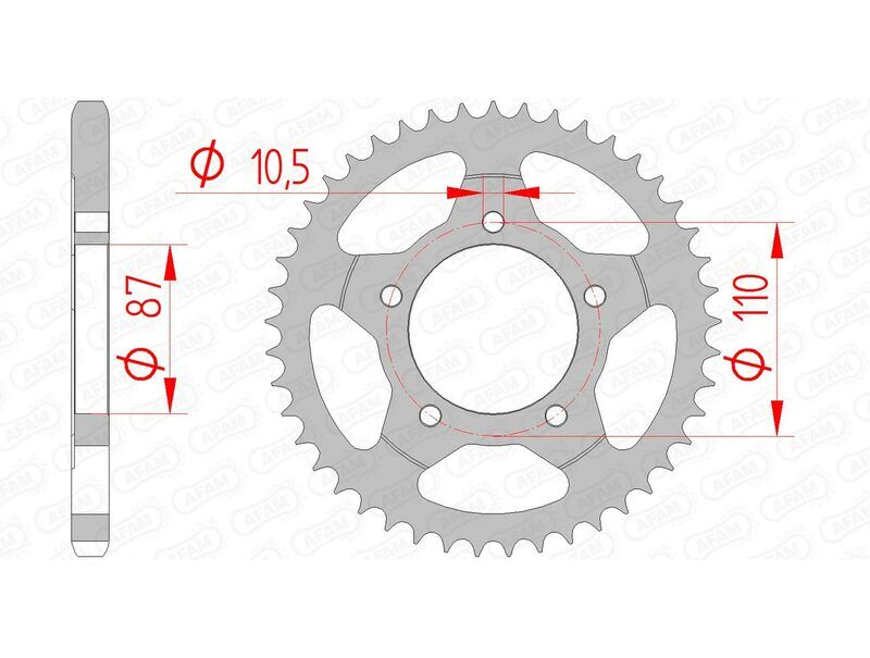 AFAM Corona standard in acciaio 14404 - 525  230 mm