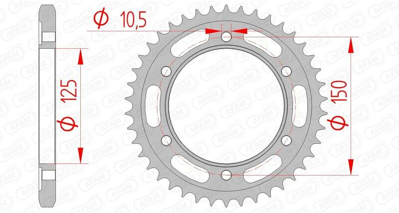 AFAM Corona standard in acciaio 71800 - 525