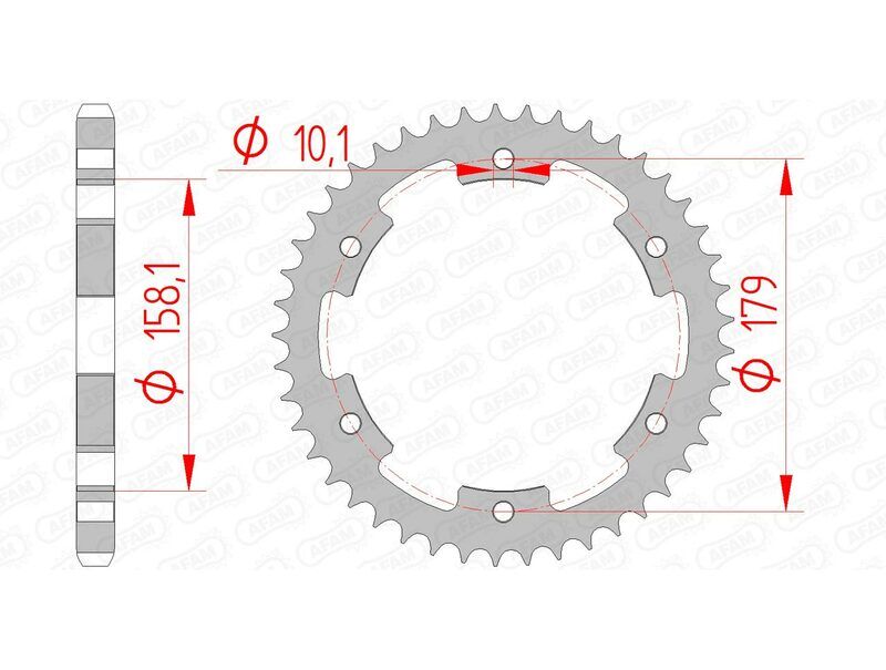 AFAM Corona standard in acciaio 35804 - 525  230 mm