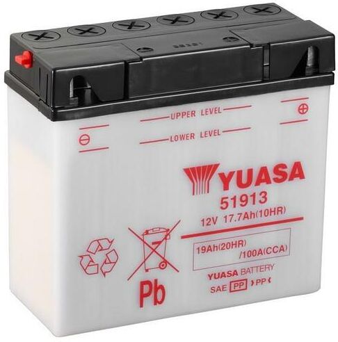 YUASA Batteria  convenzionale senza acid pack - 51913 Batteria senza pacco acido